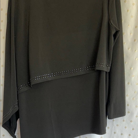 Antthony Black Asymmetrical Blouse with Studded Detail - Picture 3 of 9